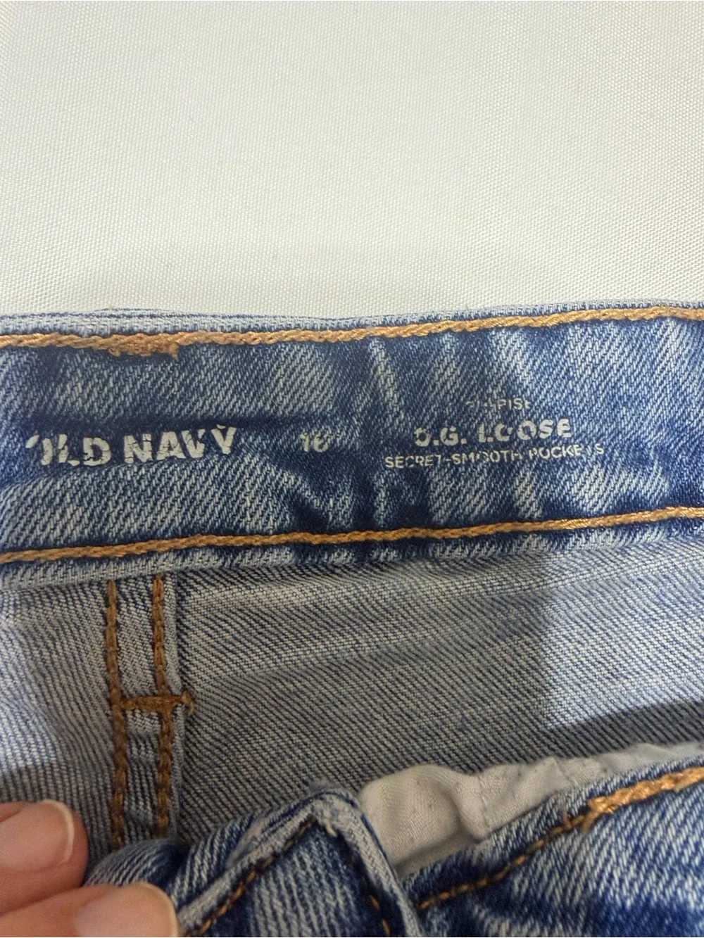 Classic High-Rise Distressed Denim Shorts - Light Blue Old Navy
